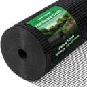 Land guard 48 inch×100 ft Black Vinyl Coated Hardware Cloth, 19 Gauge 1/2 inch Black PVC Hardware Cloth, Welded Wire Fence Supports Poultry Netting Cage Fence…………