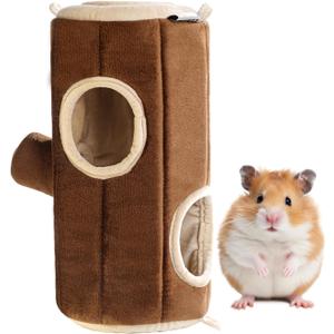 Mini&moe Hamster Hideout - Warm Hamster House Cozy Sleeping Chew Proof Small Animal Hut Cage Accessories for Dwarf Gerbil, Rat, Hedgehog, Sugar Glider