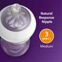 Philips Avent Natural Baby Bottles with Natural Response Nipples (Medium Flow, Flow 3), 9oz, 4-Pack, SCY903/04 (Clear)