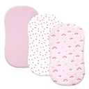 david's kids 3 Pack Bassinet Sheets, Ultra Soft Breathable Comfortable Baby Sheet Set for Girls Neutral, Univeral Fit for Most Cradle and Bassinet Mattress