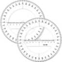 Zonon 2 Pack 6 Inch Protractor, Multifunctional Drawing Ruler Rotatable Mathematical Function Math Geometry Ruler Set, 360 Degree Protractor, Drafting Tools, Large Circle Protractors(Classic)