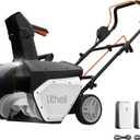 Litheli 2x20V Cordless Snow Blower, 20'' Brushless Electric Snow Thrower with Wheels, 180 Adjustable Chute, LED Lights, 2x4.0Ah Battery Included, Heavy Duty for Driveway Patio, Style: Snow Blower w/ 2 Batteries
