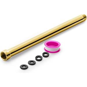 OFFO Shower Head Extension Arm, Shower Arm Extension Shower Head Extender Made of 304 Stainless Steel Shower Pipe Extension, Bright Gold 12 in