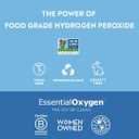 Essential Oxygen Food Grade Hydrogen Peroxide, Natural Cleaner, 3% USP, White, 16 Ounce