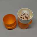 Hand Juicer Citrus Orange Squeezer Manual Lid Rotation Press Reamer for Lemon Lime Grapefruit with Strainer and Container, 2 Cups