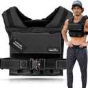 Weighted Vest Adjustable for Men and Women  Workout Weight Training Vest for Fitness, Running, Strength, Exercise & Cross Training (60 LB, Black)