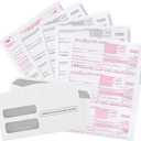 1099 NEC Tax Forms 2024 with Envelopes, 4 Part 15 Pack Tax Forms Kit and 15 Self-Seal Envelopes Great for QuickBooks and Accounting Software, Value Pack for Business - Made in The USA - 15-Pack