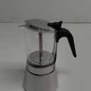Geesta Premium Crystal Glass-Top Stovetop Espresso Moka Pot - 4/6/ 9 Cups Stainless Steel Coffee Maker- 360ml/12.7oz/9 cup (espresso cup=40ml)
