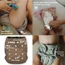 Nora's Nursery Cloth Diaper Cover, Reusable Cover with Snap Closure, Shell for Prefold, Flat, or Fitted Inserts, Includes Wet Bag - Down to Earth