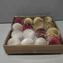 Velvet Ornaments for Christmas Tree 16 Pack 3.15" Velvet Christmas Ball Set, Luxurious Holiday Tree Ornaments for Home Decor, Burgundy Brown