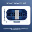LUVRD Edge Banding Trimmer with [Tungsten Carbide Blades] & ABS Body, Pneumatic Edge Banding Cutter for Laminate, Melamine, Wood, PVC, Veneer - Double Edge Operation (Blue)