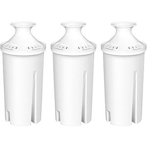 Fil-Fresh 3-Pack Water Filter Replacements for Brita Water Pitchers and Dispensers, NSF 53&42 Certified to Reduce Cadmium, Mercury, Copper, Zinc, BPA free, Lasts 2 Months or 40 Gallons