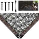 Koi Pond Netting Kit 7 x 10ft, Heavy-Duty Pe, Bird Deer Fence Netting, Durable Net Cover for Leaves, Protect Fish from Blue Heron Bird, Cats & Predators, Stakes & Ties Included
