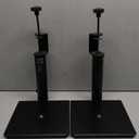 Set of 2 Studio Monitor Stands Desk Clamp Desktop Speaker Stands with Isolation Pads, Black