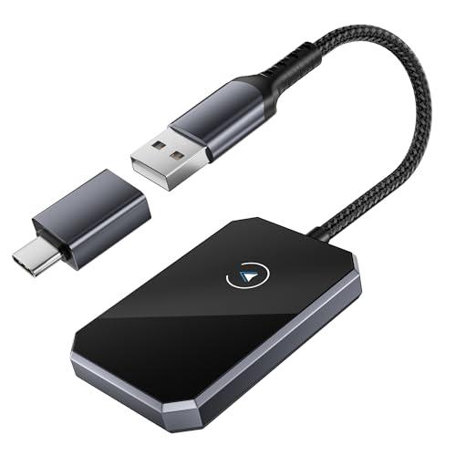 Basesailor Wireless CarPlay and Android Auto Adapter,2-in-1 2024 New Upgraded Bluetooth Car Play Dongle for Convert Factory Wired to Wireless,Fit for Cars from 2015,Apple iPhone iOS 10+,Andriod 11+