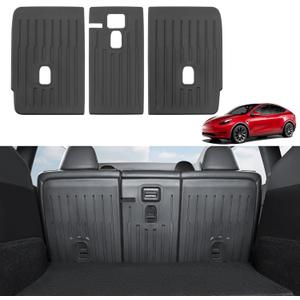 for Tesla Model Y Rear Back Seat Protector [Durable Upgraded TPE] Second Row Seats Back Cover,Waterproof Backrest Mats fit for 2021-2025 Tesla Model Y 5-Seater Accessories (Not Fit Juniper)