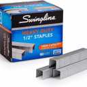 Swingline Staples, Heavy Duty for Desktop Staplers, 1/2" Length, 100/Strip, 5000/Box (79392)