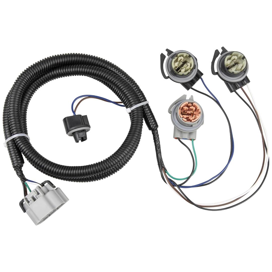 RED WOLF Driver Side Tail Light Harness for 2003-2007 GM Chevy Silverado 1500/HD 2500/HD 3500/HD Replace OE #16531401 Rear Left Taillight Pigtail Wire Connector Assembly