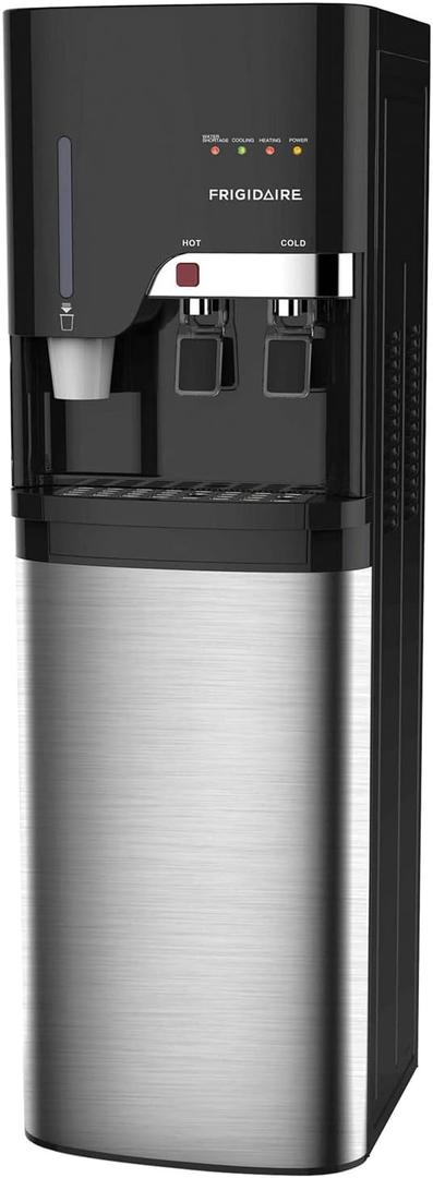 Frigidaire EFWC900 Water Cooler/Dispenser with Cup Storage -2 Temperature Settings - Bottom Loading - Premium Stainless Steel - Child Saftey, Bottom-Load