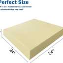 Nigoone Upholstery Foam Cushion 5"X 24"X 24" Square Foam Replacement Foam for Couch Chair Seat Padding, High Density Thick-Custom Pillow and Craft Foam Upholstery Supplies, 5 Inch Thick