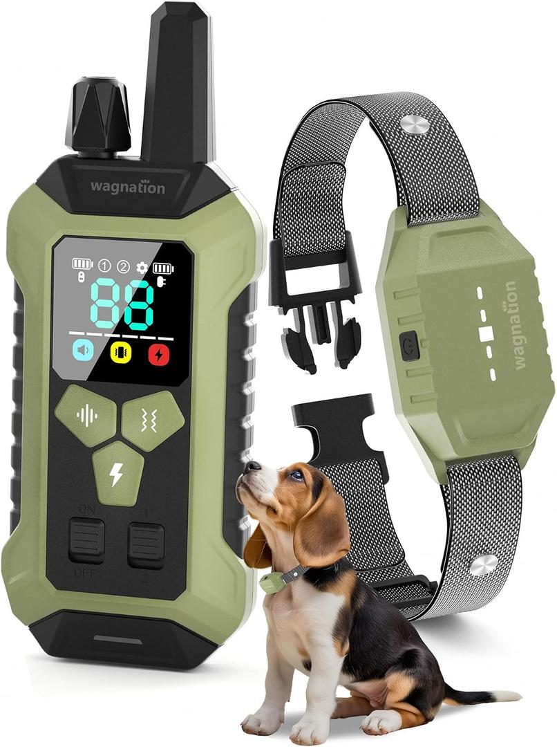 Dog Shock Collar with Remote Control, 4000FT Dog Training Collar with Beep(1-9) & Vibration(1-9) & Safe Static(1-99), IPX7 Waterproof & Rechargeable Shock Collar for Dogs All Breeds 10-120lbs
