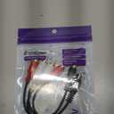 VCELINK RCA Splitter 1 Female to 2 Male (8 Inch), Stereo Audio Y Cable, Gold Plated Dual RCA Male Adapter for Car Audio, Subwoofer, TV, CD Player, Home Theater and so on, 2 Pack