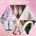 16500Pcs Flatback Pearls for Crafting (White), Assorted Size 2/3/4/5/6/8/10mm Half Pearl with 3Pcs 10ml B7000 Jewelry Glue, Bedazzling Kit for DIY Crafts Clothing Tumbler Shoes Embellishment Nail Art