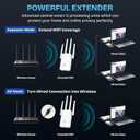 2026 WiFi Extender Signal Booster - 2.4GHz 300Mbps WiFi Booster for Home, Covers Up to 10999 Sq. Ft, Easy Setup, Ethernet Port & Access Point, Stable Internet Performance with 80+ DevicesWhite