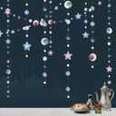 Ramadan Decoration Set Ramadan Mubarak Garland EID Home Hanging Decorations EID Banner Moon Streamer Islamic Birthday Bday Prom Wedding Party Supplies, 52 feet