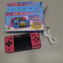 Handheld Game for Kids -Preloaded 220 Retro Video Games, Portable Gaming Player with Rechargeable Battery 3.0" LCD Screen, Mini Arcade Electronic Toy Gifts for Boys Girls (Black+Pink)
