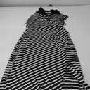 GRACE KARIN Women's Casual Summer Dresses Striped Polo V Neck Cap Sleeve Side Slit Ruched Bodycon Stretch Midi Dresses
 M