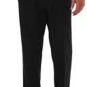 Haggar Men's Cool 18 Pro Classic Fit Flat Front Casual Stretch Performance Golf Pant (40W x 32L, Black)