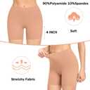 Womens Seamless Shaping Boyshorts Panties Tummy Control Underwear Slimming Shapewear Slip Shorts (Beige, L)