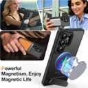 Magnetic for Samsung Galaxy S26 Ultra Case, [Compatible with MagSafe][Full Camera Protection][Built-in Invisible Kickstand] Translucent Matte Phone Case for S26 Ultra 6.9" - Black