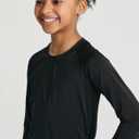 Real Essentials 4 Pack: Girls Rash Guard Swim Shirts Long Sleeve UPF Sun Protection Tops (Ages 416) (XS)