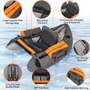 Fishing Float Tube with Adjustable Backpack Straps, Storage Pockets, Fish Ruler, Fly Fishing Boat with Pump, Oar, Rod Holder and Mount, Fins, 350LBS Load Bearing Capacity, FT003