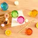 Stemless Wine Glasses Set of 6 - Hand Blown Colored Short Wine Tumblers - 15 oz Elegant Sparkling Wine Glass - Unique Gift for Birthday,Wedding, Mothers Day