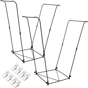 2 Pack Trash Bag Holder, Metal Garbage Bag Holder, 30-45 Gallon Portable Trash Bag Holder Stand, Multi-use Leaf Bag Holder for Yard, Camping, Garden, Lawn
