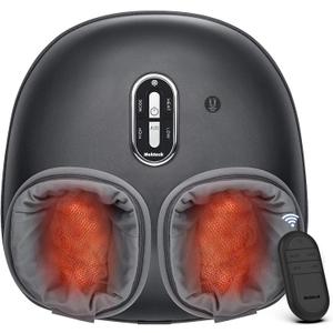 Nekteck Foot Massager with Heat: 2026 Upgraded Remote Control Shiatsu Feet Massager for Plantar Fasciitis, Deep Kneading Therapy Air Compression Massage Tools for Foot Health, Gifts for Men Women