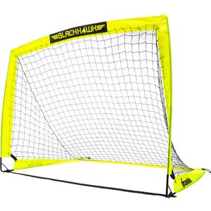Franklin Sports Blackhawk Backyard Soccer Goal - Portable Pop Up Soccer Nets - Youth + Adult Folding Indoor + Outdoor Goals - Multiple Sizes + Colors