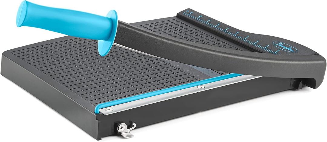 Swingline Guillotine Paper Cutter Heavy Duty, 12 Inch Paper Cutting Board with Guard Rail, Blade Lock, Cuts Up to 10 Sheets, Professional Manual Paper Cutter Trimmer for Scrapbooking, Crafts & Photo.