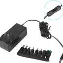 UL 1310 12V 3A Power Supply Adapter 36W, 12 Volt 3 Amp Switching Transformer AC/DC Power Converter for LED Strip Light BT Speaker GPS Webcam Microphone Receiver with 8 Tips