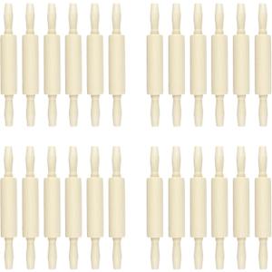 24 Pack Wood Small Rolling Pin for Kids, 7.9 Inch Kids Rolling Pin for Home Kitchen (24)
