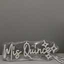 Mis Quince Neon Sign for Wall Decor,Happy Birthday Neon Signs for Bedroom Wall with Dimmable Switch for Any Age Children's Room, Bar, Party, Christmas, Wedding Decoration,50 * 18.7cm (White)