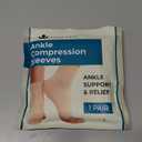 KEMFORD Ankle Compression Sleeve - 1-Pair, Plantar Fasciitis Braces - Open Toe Compression Socks for Swelling, Sprain, Neuropathy, Foot Arch Support for Men and Women - 20-30mmhg, XL, Beige