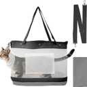 Dog Purse Carrier for Small Dogs - Pet Carrier for Cat, Soft Sided Dog Carrier for Small Animals,Collapsible Breathable Lightweight Pet Carrier Sling for Outing Travel Vet-Gray