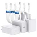 Essri 45W iPhone 17 16 Pro Max Charger Fast Charging,3-Pack Super Fast USB C Charger Block for iPhone 16/16 Pro Max/15 Plus Series/iPad Pro,PD 3.0 Wall Charger with 10FT Long C Cable