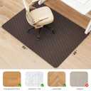 Sycoodeal Chair Mat, 40" x 48" Office Chair Mat for Hardwood and Tile Floor, Heavy Duty Floor Protector for Rolling Chairs, Non-Slip,Computer Mat for Home Office(Brown)