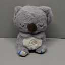 QFCST Relief Koala Breathing Stuffed Toy, Anxiety Relief Plush Breathing Animal, Sleeping Koala Plush Breathing with Musical Lights & Rhythmic Breathing Motion