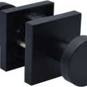 Modern Matte Black Door Knobs Interior Hall & Closet, Harper Knob Passage, Mid-Century Modern, Matte Black Door Handles, High-End Door Knobs, Door Knobs Interior Matte Black
